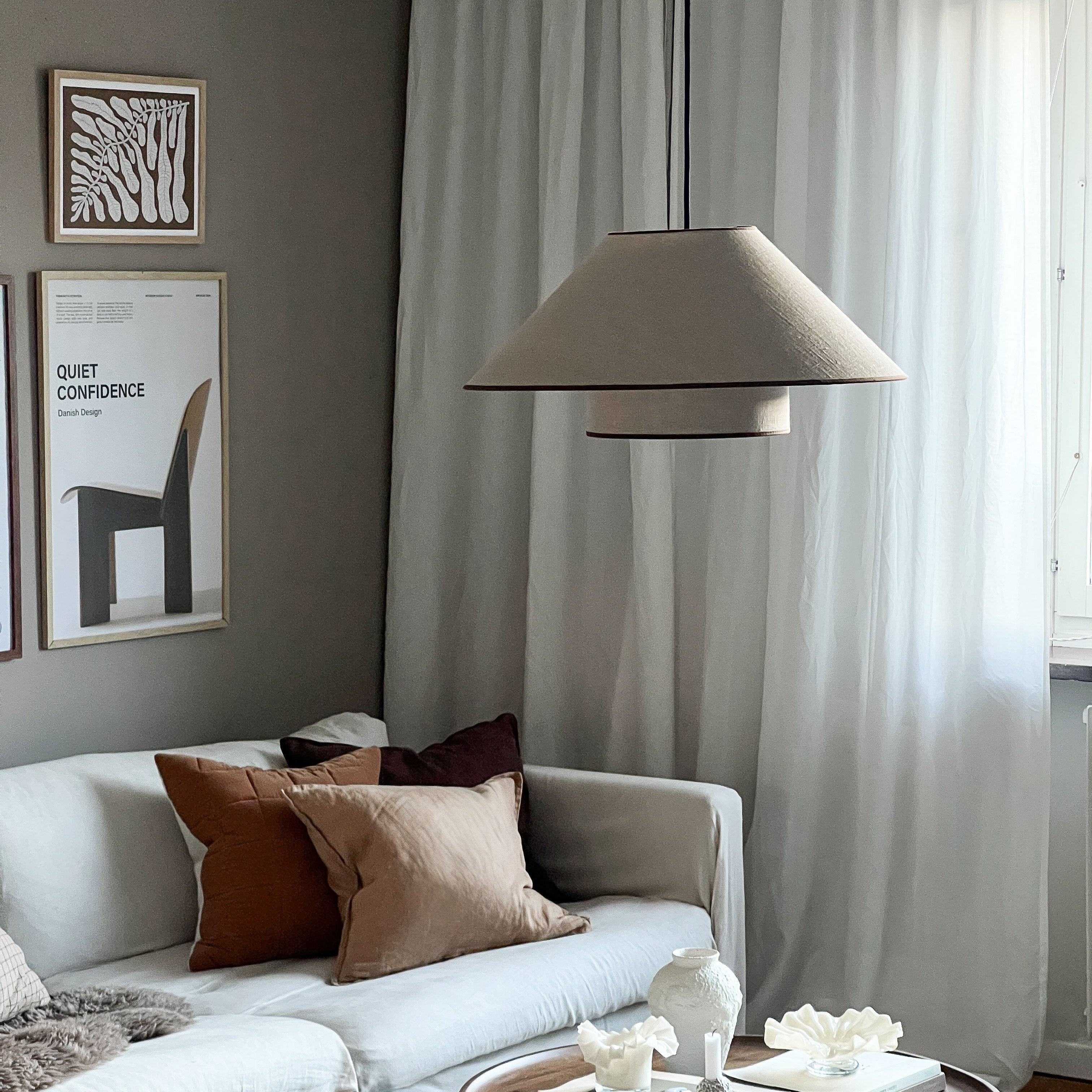 Hats Ceiling lamp, Beige