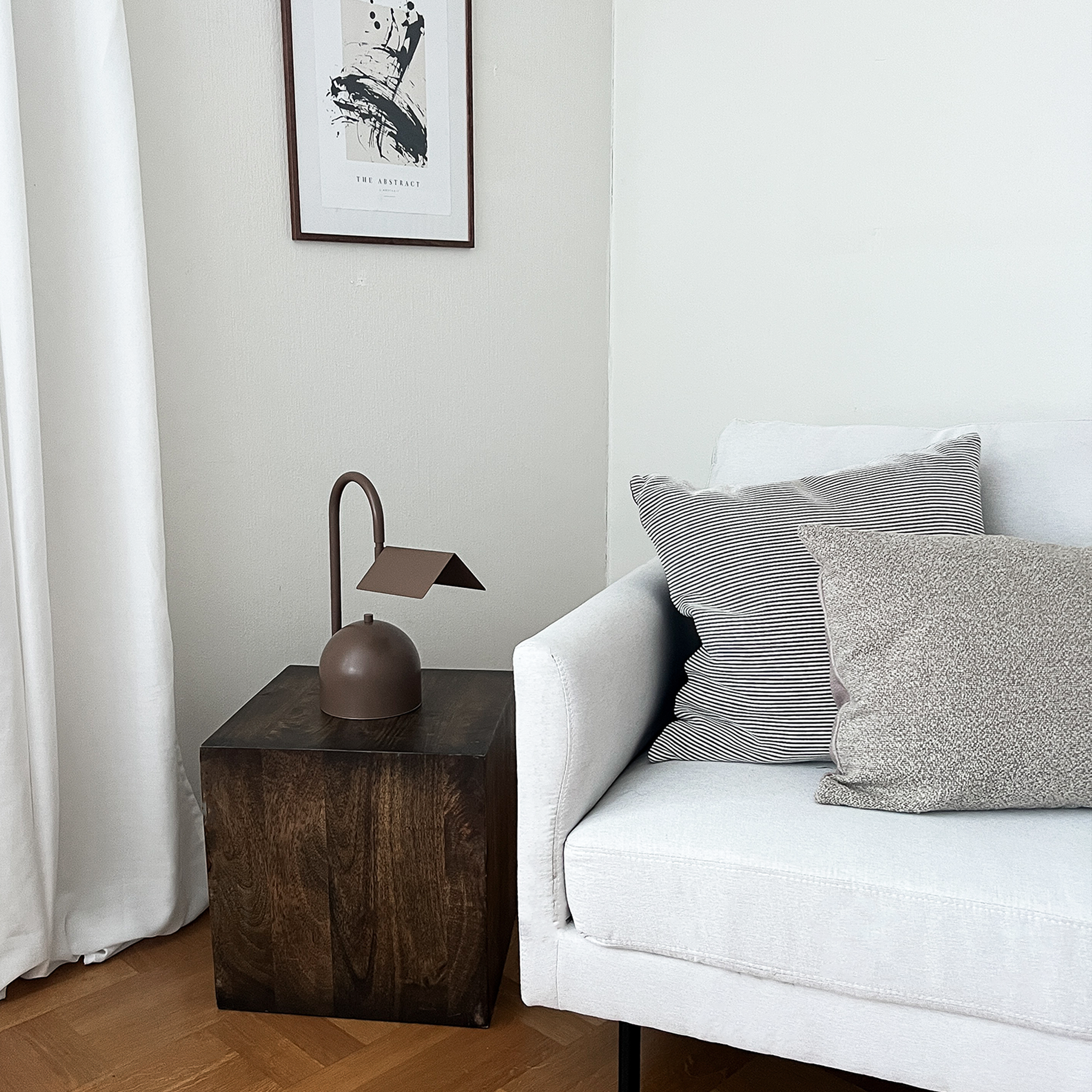 Angol Chunky Table Lamp, Brown